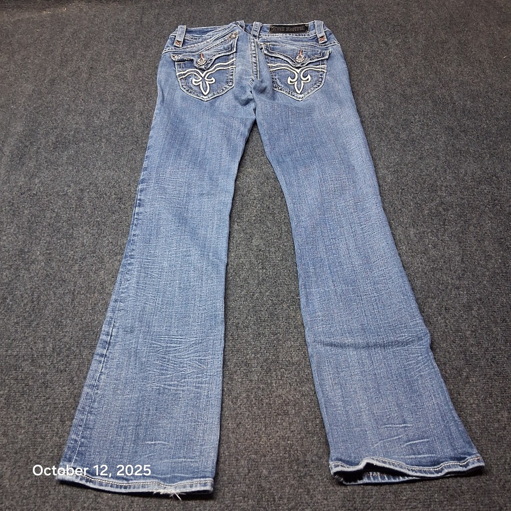 Rock Revival Jeans Womens Size 29 Stephanie Boot Embroidered Flap Pocket - Picture 2 of 13